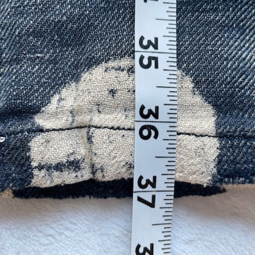 Magnolia Pearl Navy Blue Linen Polka Dot Button-Front Pants - Picture 8 of 15